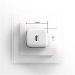 Axagon ACU-PD20W 20W PD 3.0 QC Type-C fehér hálózati töltő
