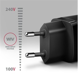 Axagon ACU-PD20 20W PD 3.0 QC Type-C fekete hálózati töltő