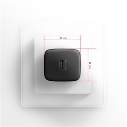 Axagon ACU-PD20 20W PD 3.0 QC Type-C fekete hálózati töltő