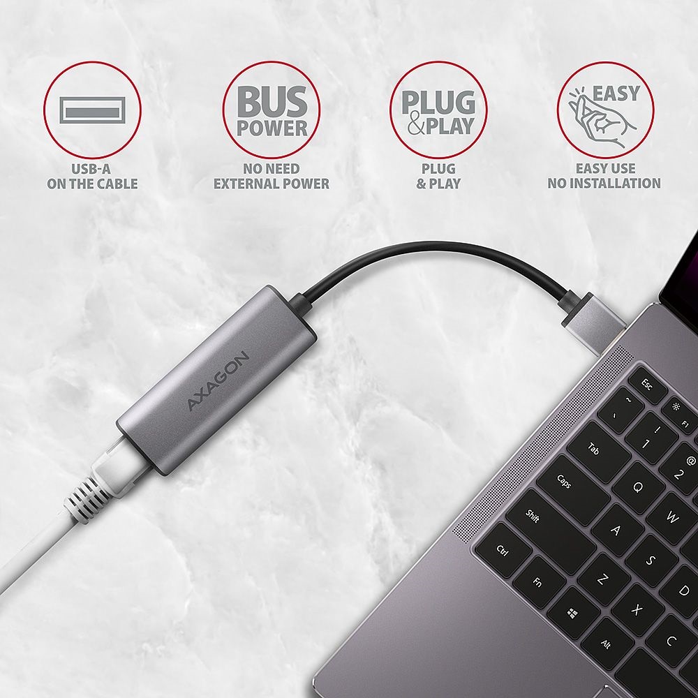 Axagon ADE-25R Type-A USB 3.2 - Gigabit Ethernet adapter