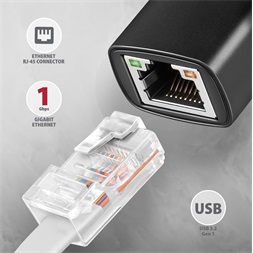 Axagon ADE-AR Type-A USB 3.2 - Gigabit Ethernet adapter