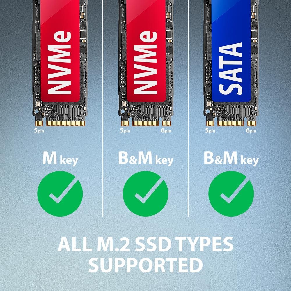 Axagon ADM2-AM USB-A 3.2 Gen2 - 1x NVMe/SATA SSD adapter