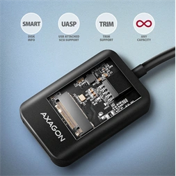 Axagon ADM2-CM USB-C 3.2 Gen2 - 1x NVMe/SATA SDD adapter