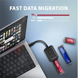 Axagon ADM2-CM USB-C 3.2 Gen2 - 1x NVMe/SATA SDD adapter