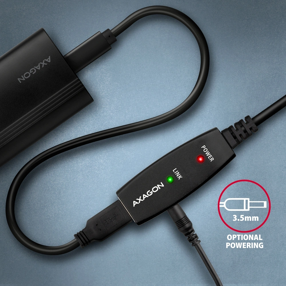 Axagon ADR-205 aktív USB hosszabbító kábel 5m