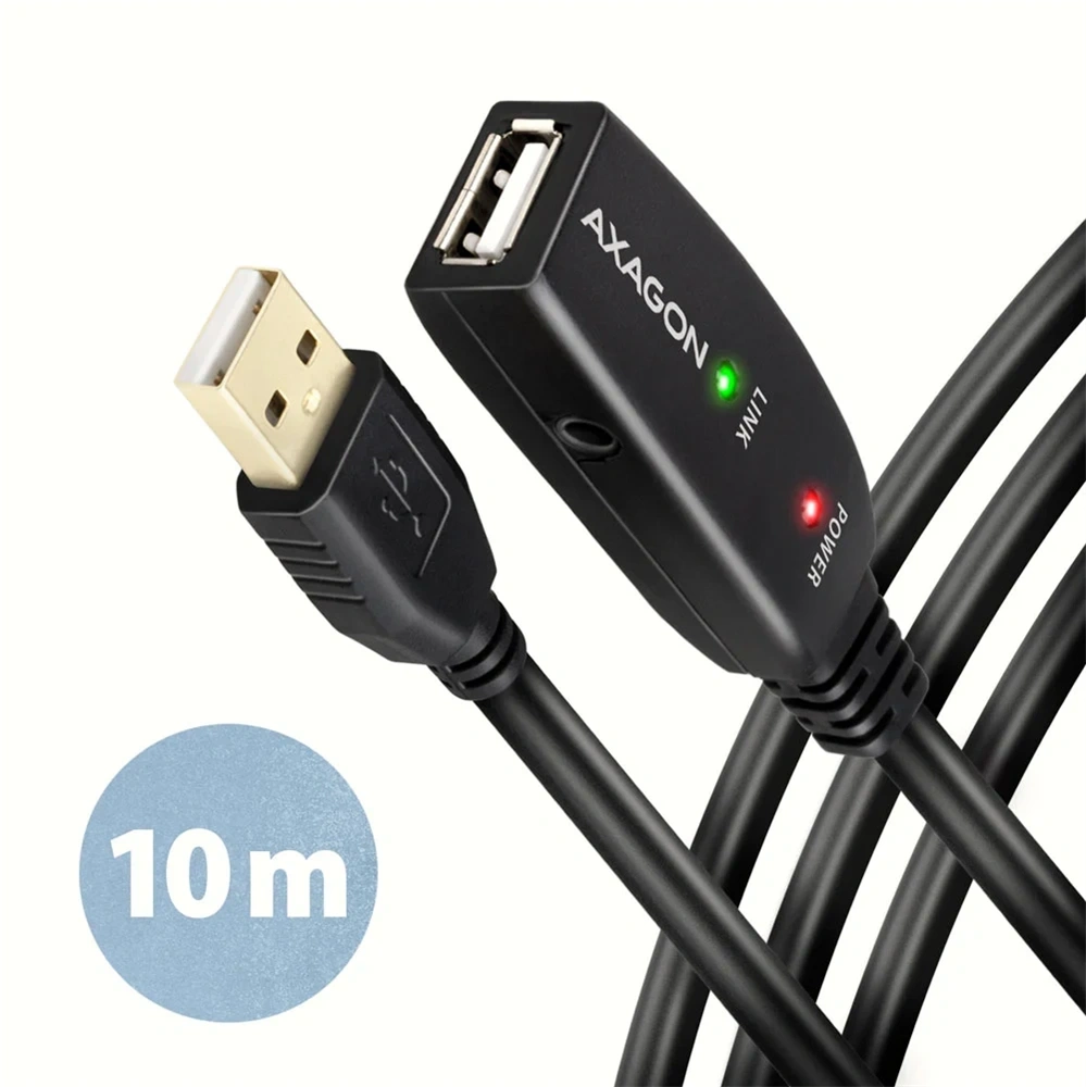 Axagon ADR-210 aktív USB hosszabbító kábel 10m