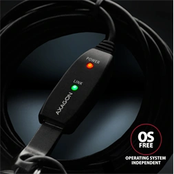 Axagon ADR-215 15m USB 2.0 A apa - anya aktív repeater kábel