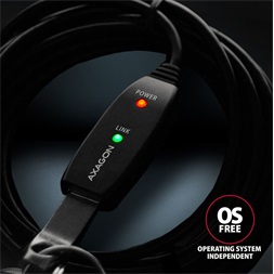 Axagon ADR-305 5m USB 3.2 Gen 1 A apa - anya aktív repeater kábel