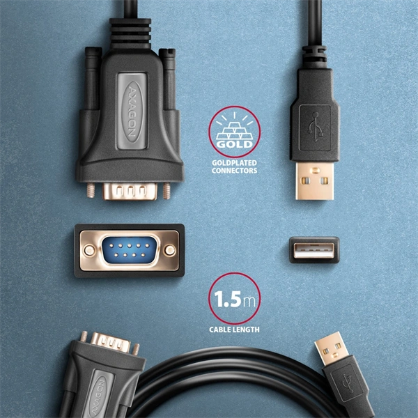 Axagon ADS-1PQN USB - soros aktív adapter kábel