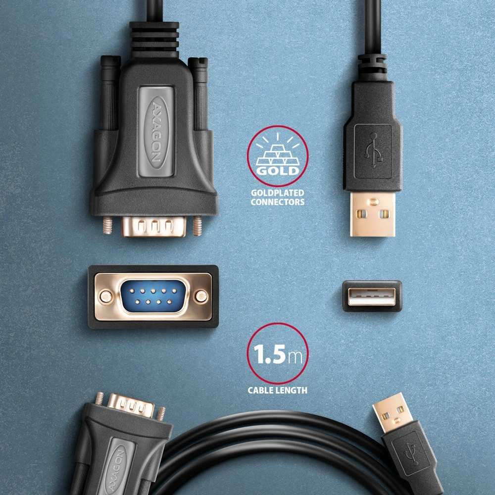 Axagon ADS-1PQN USB - soros aktív adapter kábel