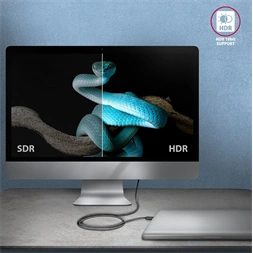 Axagon BUCM4X-CM05AB NewGEN+ 0,5m USB-C Gen 3×2 240W adat- és töltőkábel