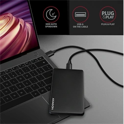 Axagon EE25-SL USB 3.2 fekete csavar nélküli külső HDD/SSD ház