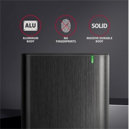 Axagon EE25-A6C USB 3.2 fekete csavar nélküli külső alumínium 2,5" HDD/SSD ház