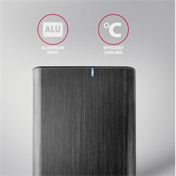 Axagon EE35-A6C USB-C 3.2 Gen 1 3,5" fekete külső HDD ház