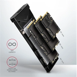 Axagon EEM2-UG2 USB-C 3.2 NVME M2 fekete ház