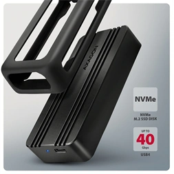 Axagon EEM2-40G M.2 NVMe SSD-hez USB-C 40Gbps külső ház