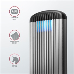 Axagon EEM2-SA USB microB 3.2 Gen1 - M.2 SATA SSD ház (Újracsomagolt)
