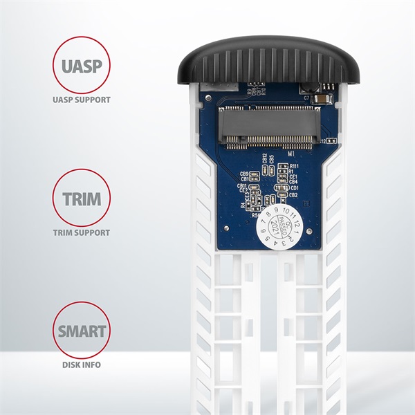 Axagon EEM2-SA USB microB 3.2 Gen1 - M.2 SATA SSD ház (Újracsomagolt)