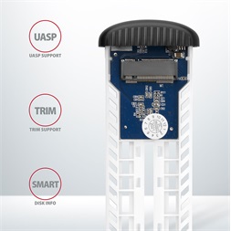 Axagon EEM2-SA USB microB 3.2 Gen1 - M.2 SATA SSD ház (Újracsomagolt)
