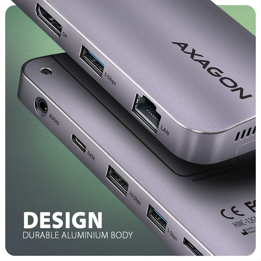Axagon HMC-12GM2 12in1 USB HUB