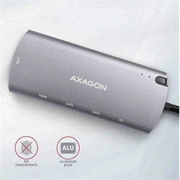 Axagon HMC-6M2 SUPERSPEED USB-C COMBO ezüst-fekete  6in1 hub