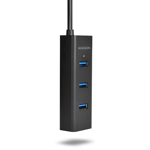 Axagon HUE-S2BP 4 portos USB3.0 gyorstöltő hosszú kábeles HUB tápegységgel