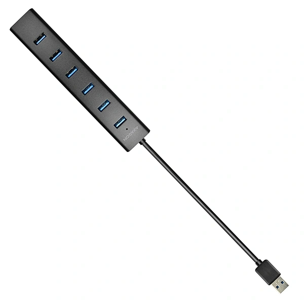Axagon HUE-SA7BP 7 portos USB3.0 gyorstöltő fekete HUB
