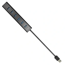 Axagon HUE-SA7BP 7 portos USB3.0 gyorstöltő fekete HUB