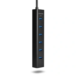 Axagon HUE-SA7BP 7 portos USB3.0 gyorstöltő fekete HUB