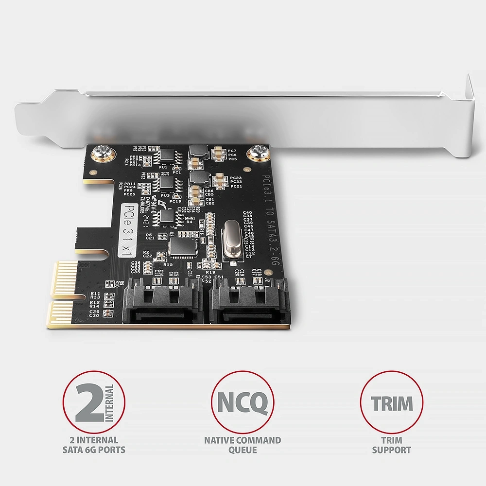 Axagon PCES-SJ2 2db belső SATAIII portos PCI-Express kártya