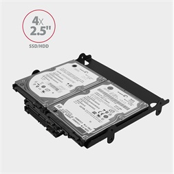 Axagon RHD-435 5,25"-ről 4 db 2,5" vagy 1 db 3.5" és 2 db 2.5" SSD / HDD beépítő keret
