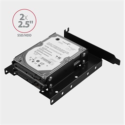 Axagon RHD-P35  1x3,5" és 2x2,5" fekete SSD / HDD beépítő keret PCI slotba