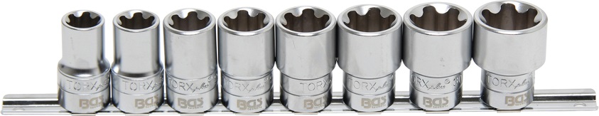 BGS technic 1/2" 18 - 32 EP Torx Plus 8 darabos dugókulcs készlet