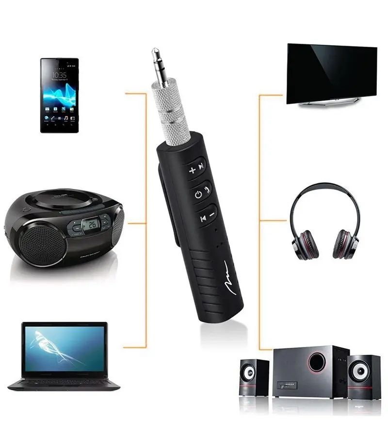 Media-Tech MT3588 hordozható fekete Bluetooth vevő