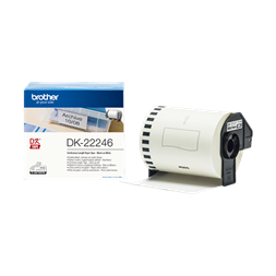 Brother DK22246 103mmx30.48m fehér/fekete folytonos papírszalag tekercsben etikett szalag