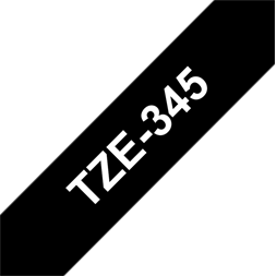 Brother TZe-345 0.7" 18mmx8m fekete/fehér laminált szalag