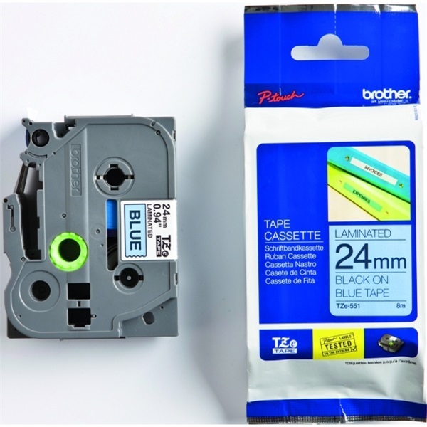 Brother TZe-551 0.94" 24mmx8m kék/felete laminált szalag