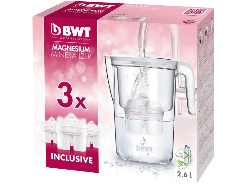 BWT Vida 815485 3 manuális szűrővel 2,6 l-es vízszűrő kancsó