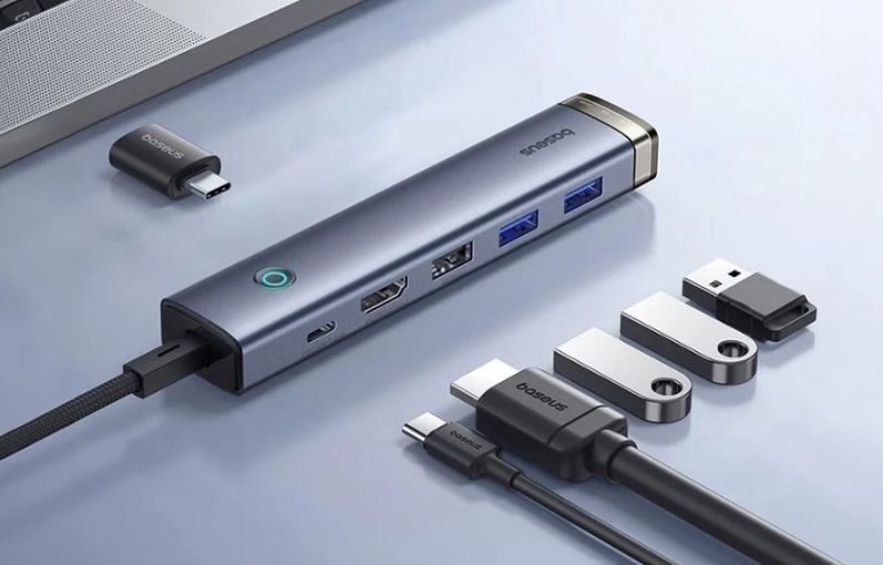 Baseus B00052802811-01 UltraJoy 6in1 szürke HUB