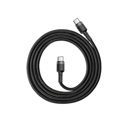 Baseus CATKLF-GG1 Type-C/Type-C 1m szürke-fekete kábel