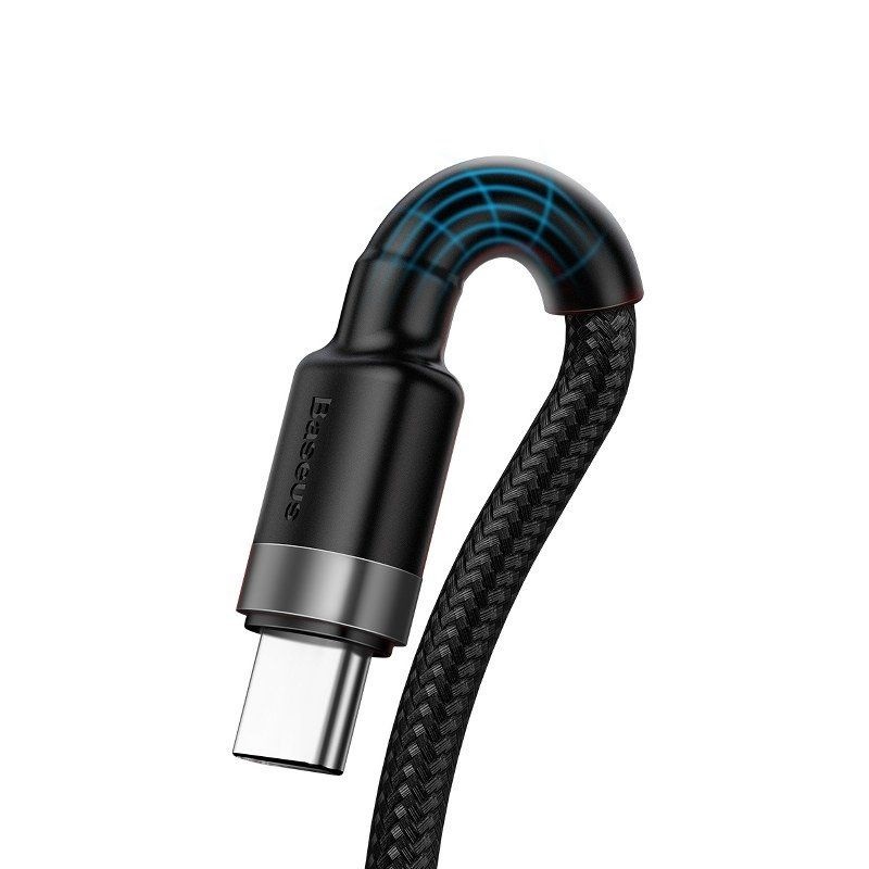Baseus CATKLF-PG1 Cafule 1m USB/Type-C fekete-szürke adat- és töltőkábel