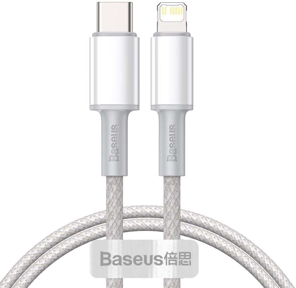 Baseus CATLGD-02 1m 20W fonott Type-C/Lightning fehér kábel