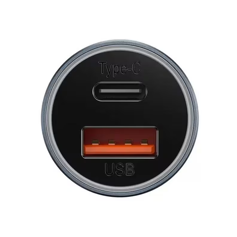 Baseus CGJM000113 Golden Contactor Max 60W/USB-A + USB-C szürke autós töltő