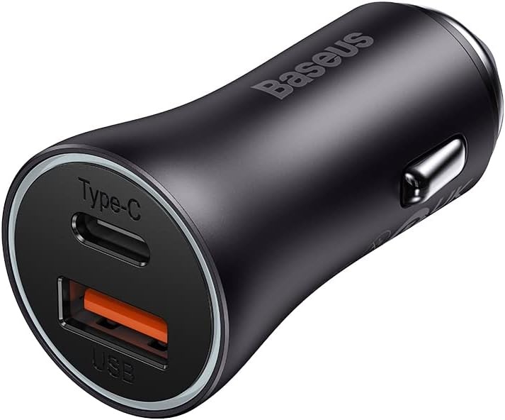 Baseus CGJM000113 Golden Contactor Max 60W/USB-A + USB-C szürke autós töltő