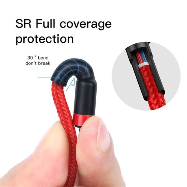 Baseus Cafule Type-C/Type-C PD2.0 60W 20V 3A QC3.0 2m piros töltő és adatkábel