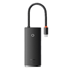 Baseus Lite (Type-C HDMI+USB3.0*3+PD) WKQX040001 Fekete 5 portos Type-C HUB dokkolóállomás