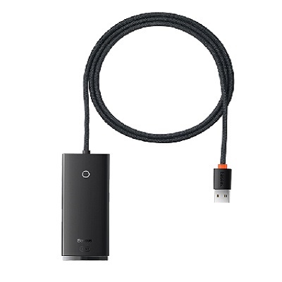 Baseus Lite (USB-A > USB 3.0*4-re) 25cm WKQX030001 Fekete 4 portos USB-A HUB adapter