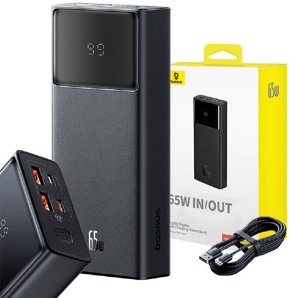 Baseus P10022906113-00 Star-Lord 20000mAh 65W fekete power bank