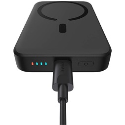Baseus P10059001113-00 Magnetic Mini Air 10000mAh 20W fekete vezeték nélküli gyors töltő és power bank