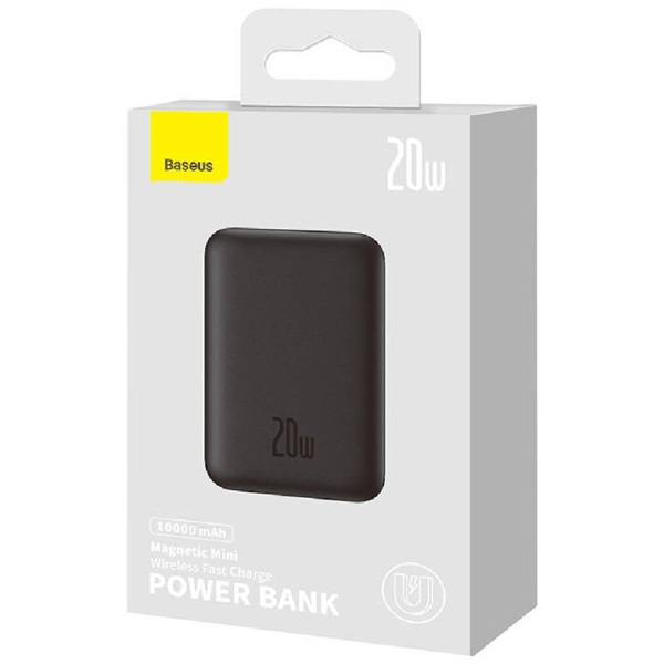 Baseus P10059001113-00 Magnetic Mini Air 10000mAh 20W fekete vezeték nélküli gyors töltő és power bank